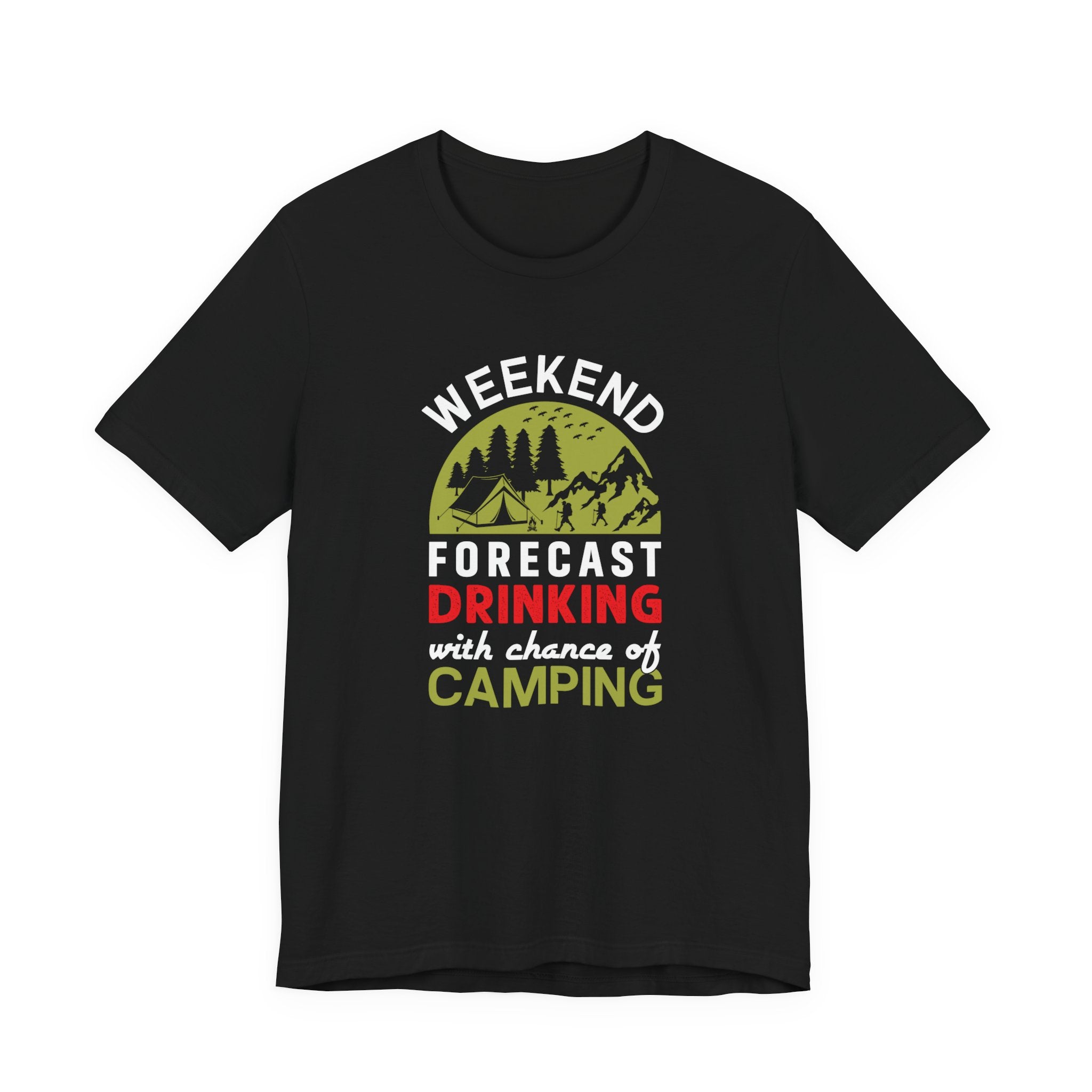 Vibrant Weekend Forecast Camping Tee