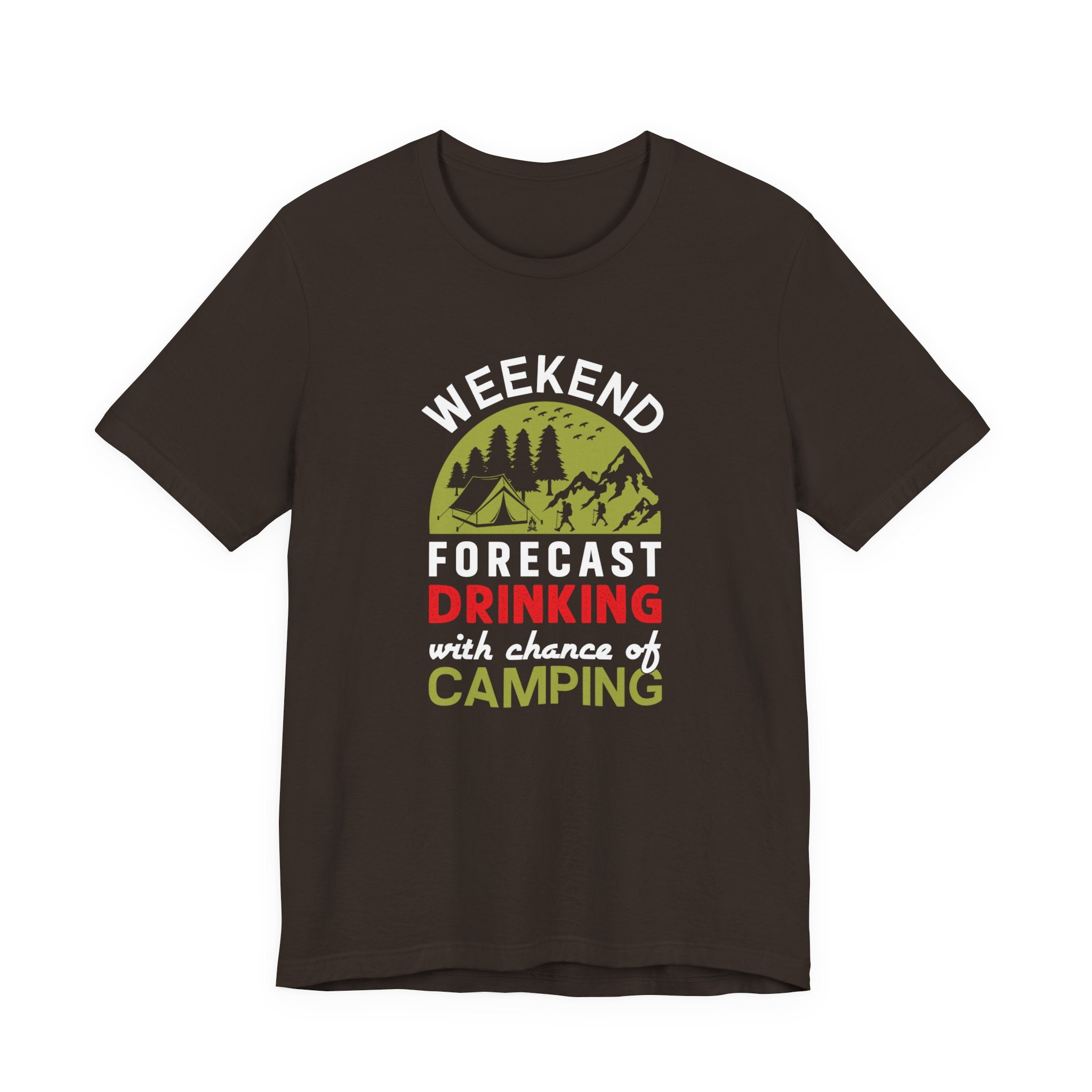 Vibrant Weekend Forecast Camping Tee