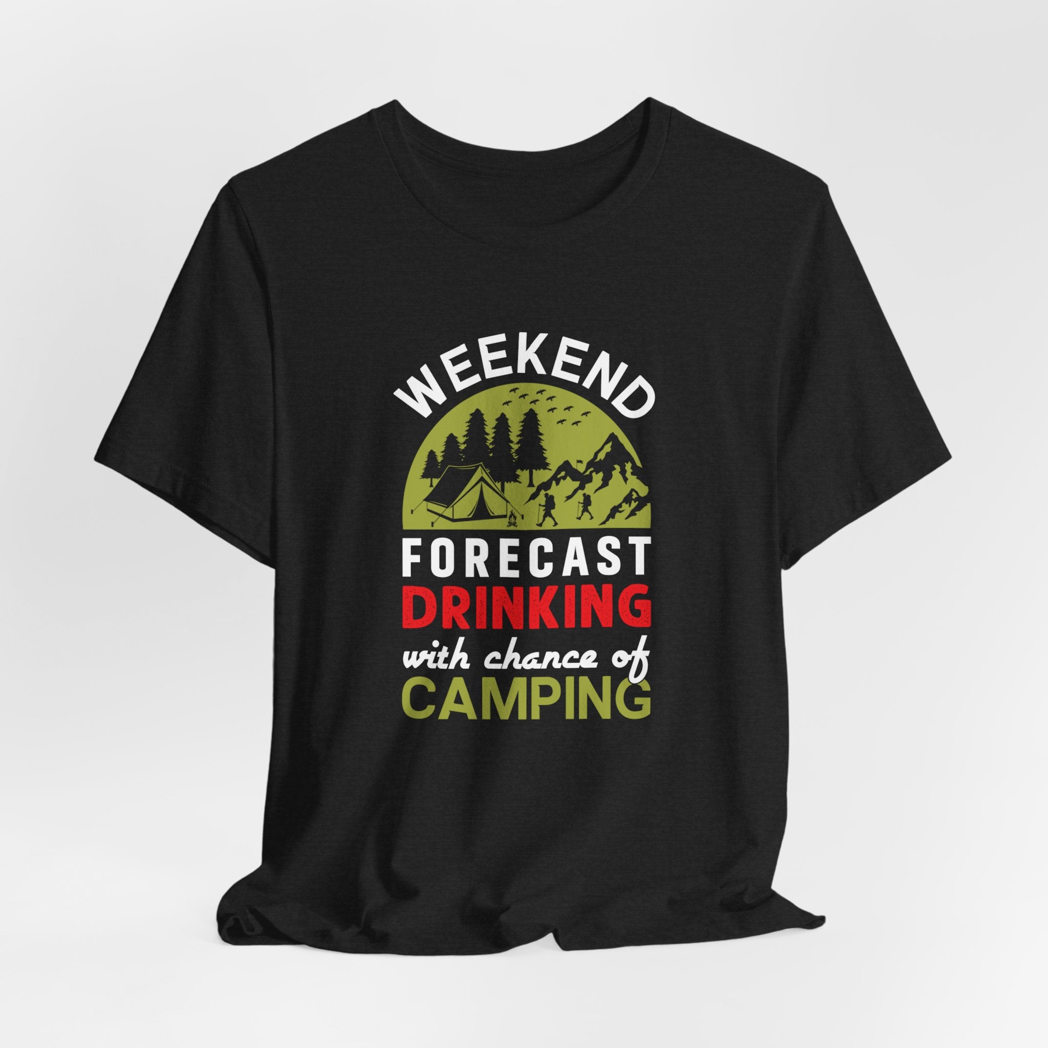 Vibrant Weekend Forecast Camping Tee