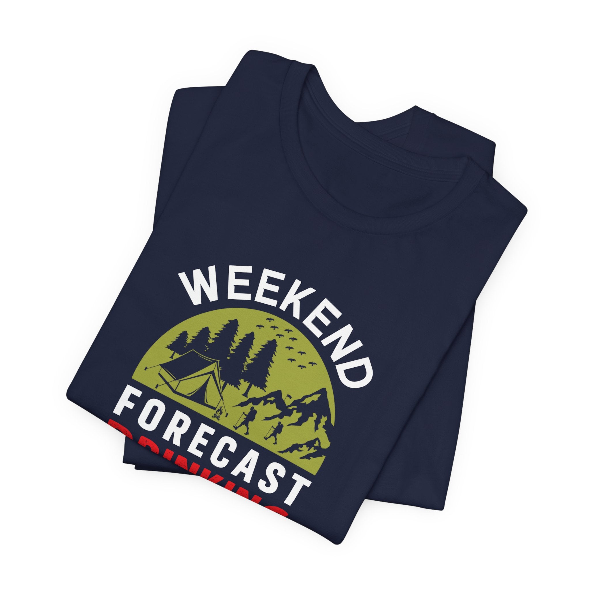 Vibrant Weekend Forecast Camping Tee