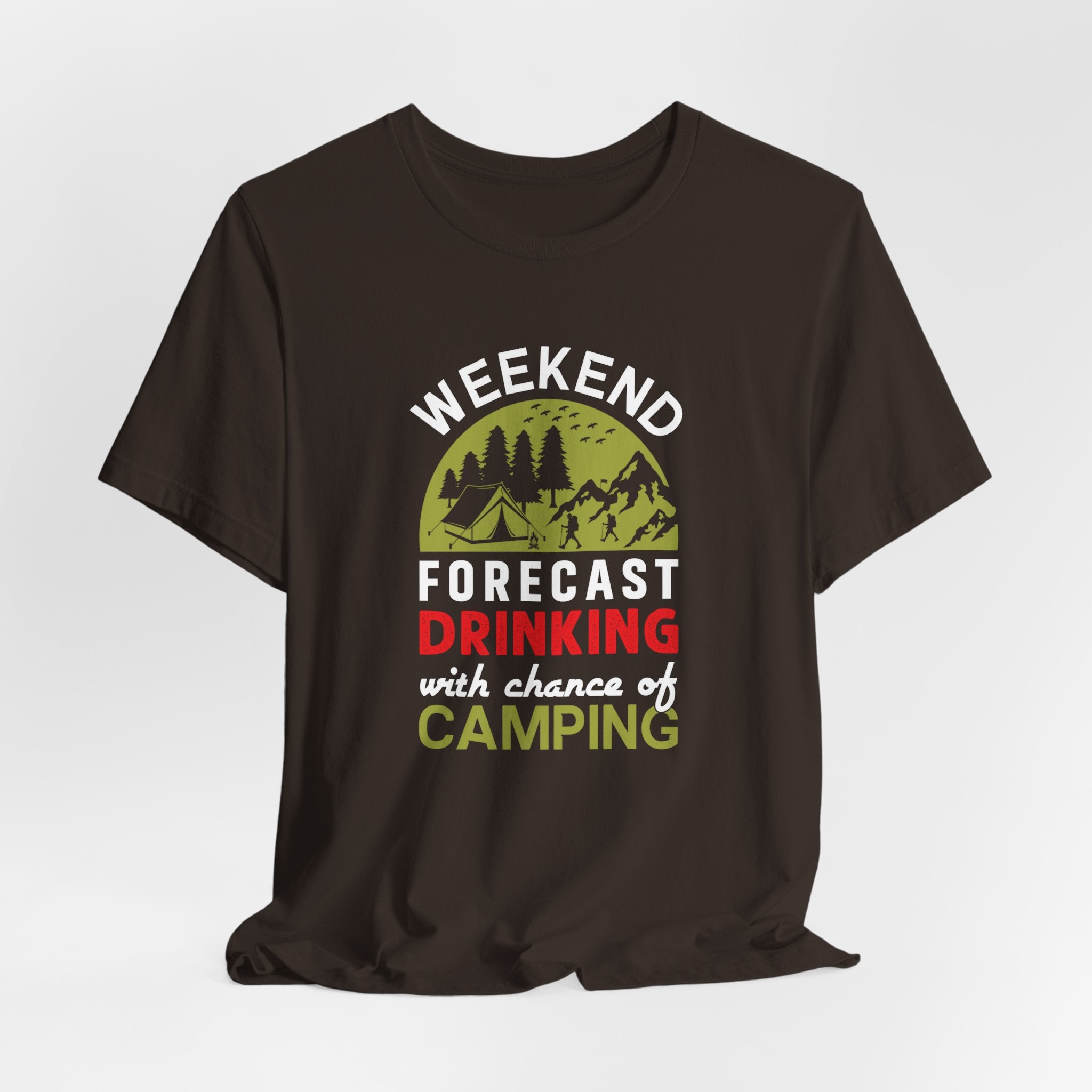Vibrant Weekend Forecast Camping Tee