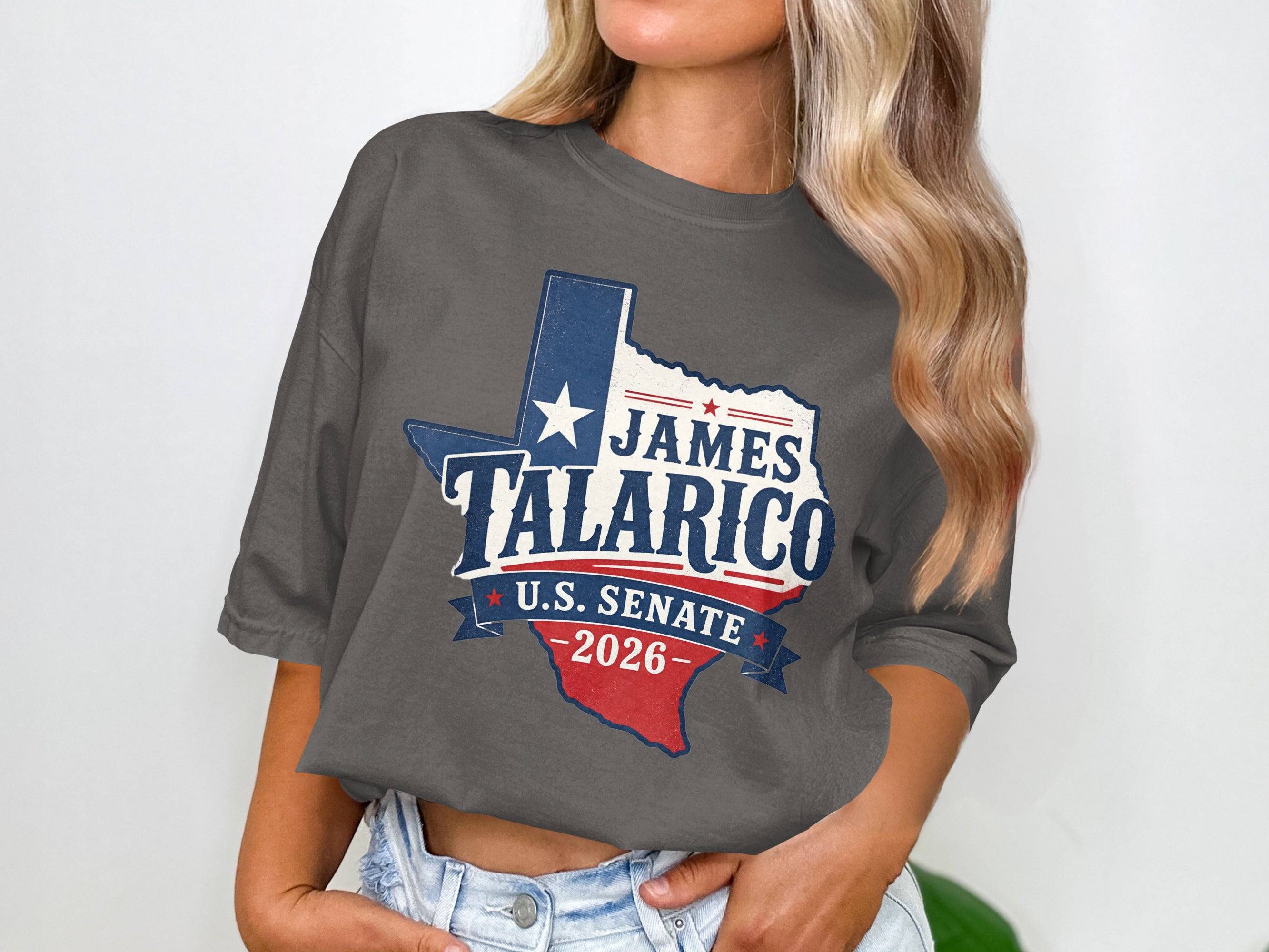 James Talarico U.S. Senate 2026 Texas flag design t-shirt.