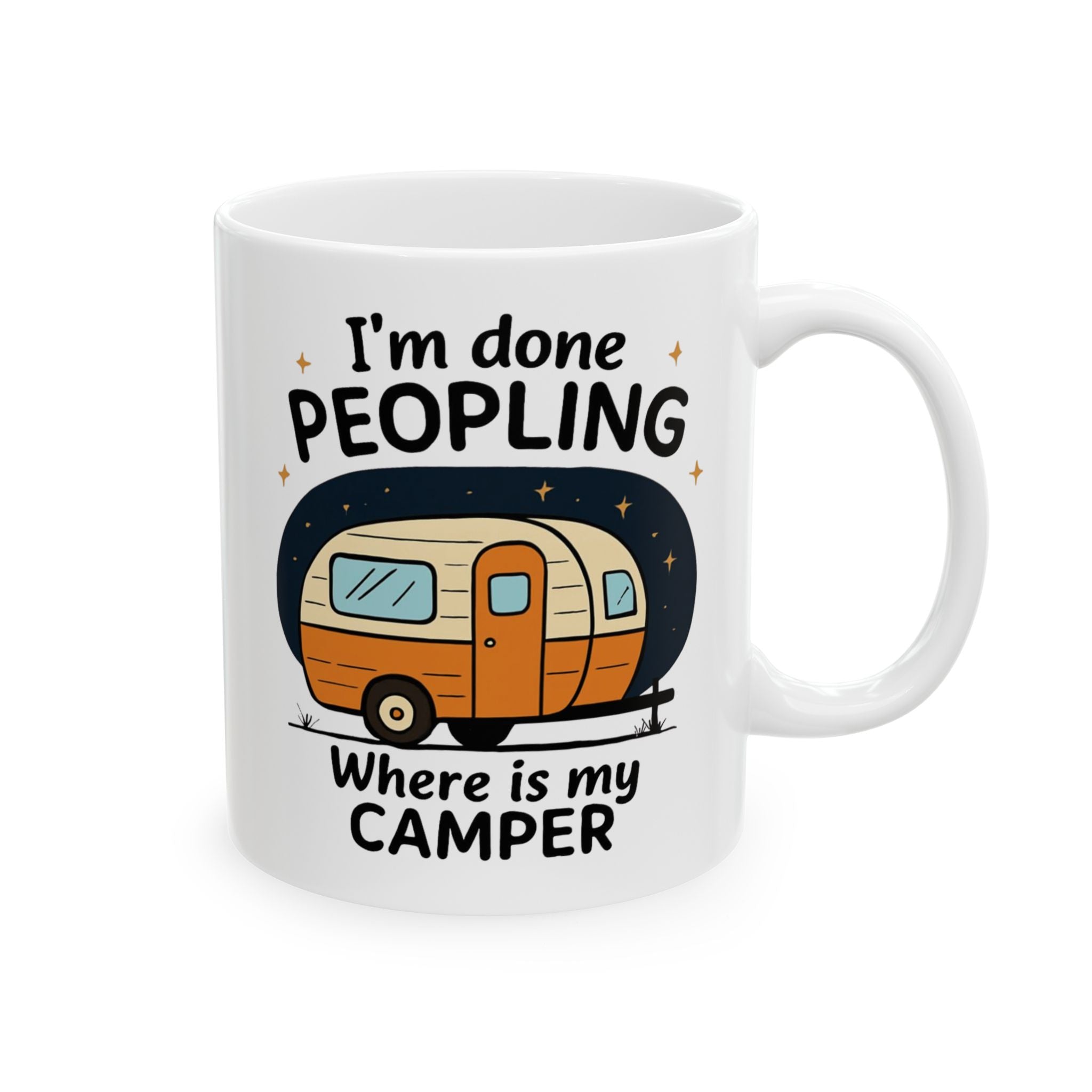 Adventure-Primed Peopling Camper Mug