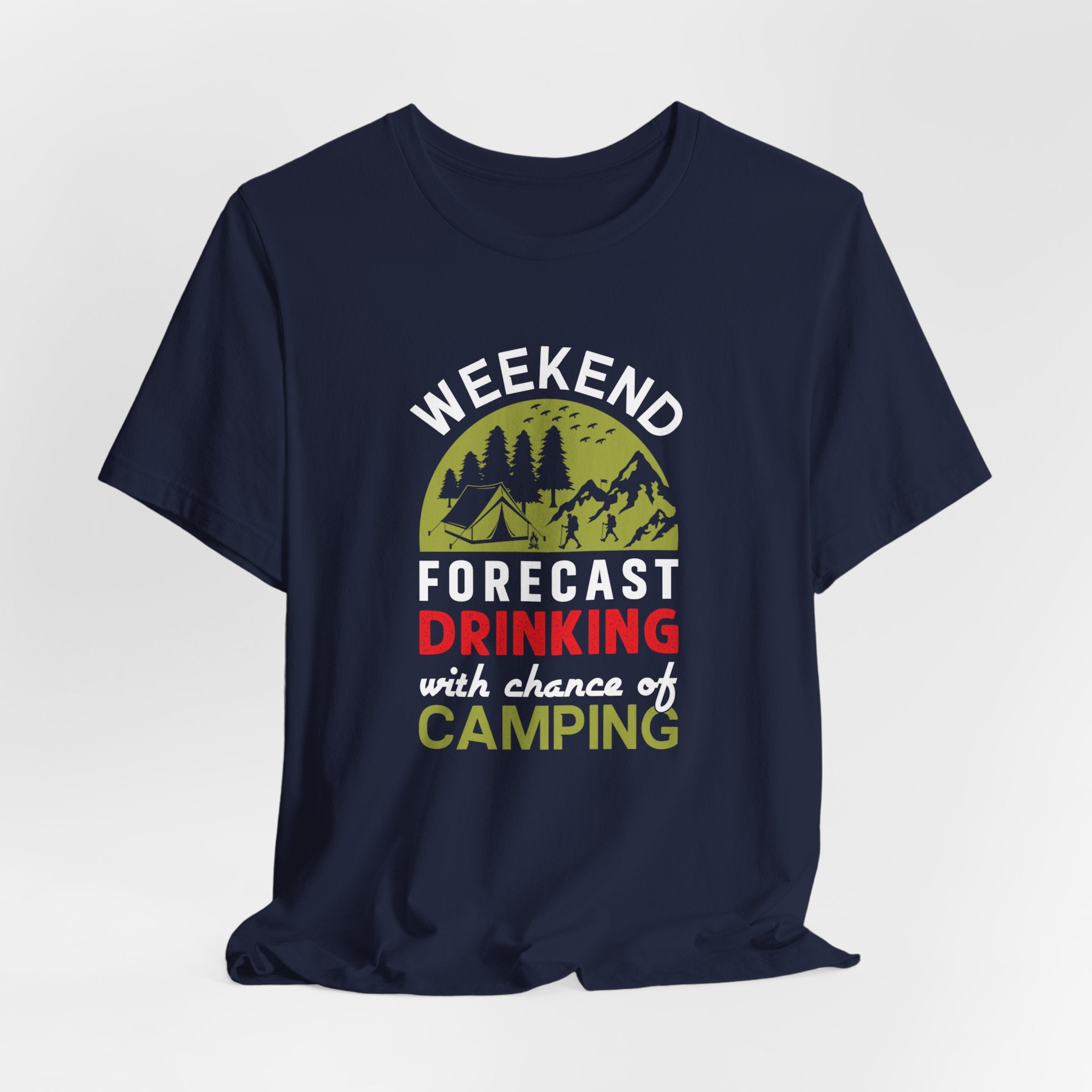 Vibrant Weekend Forecast Camping Tee