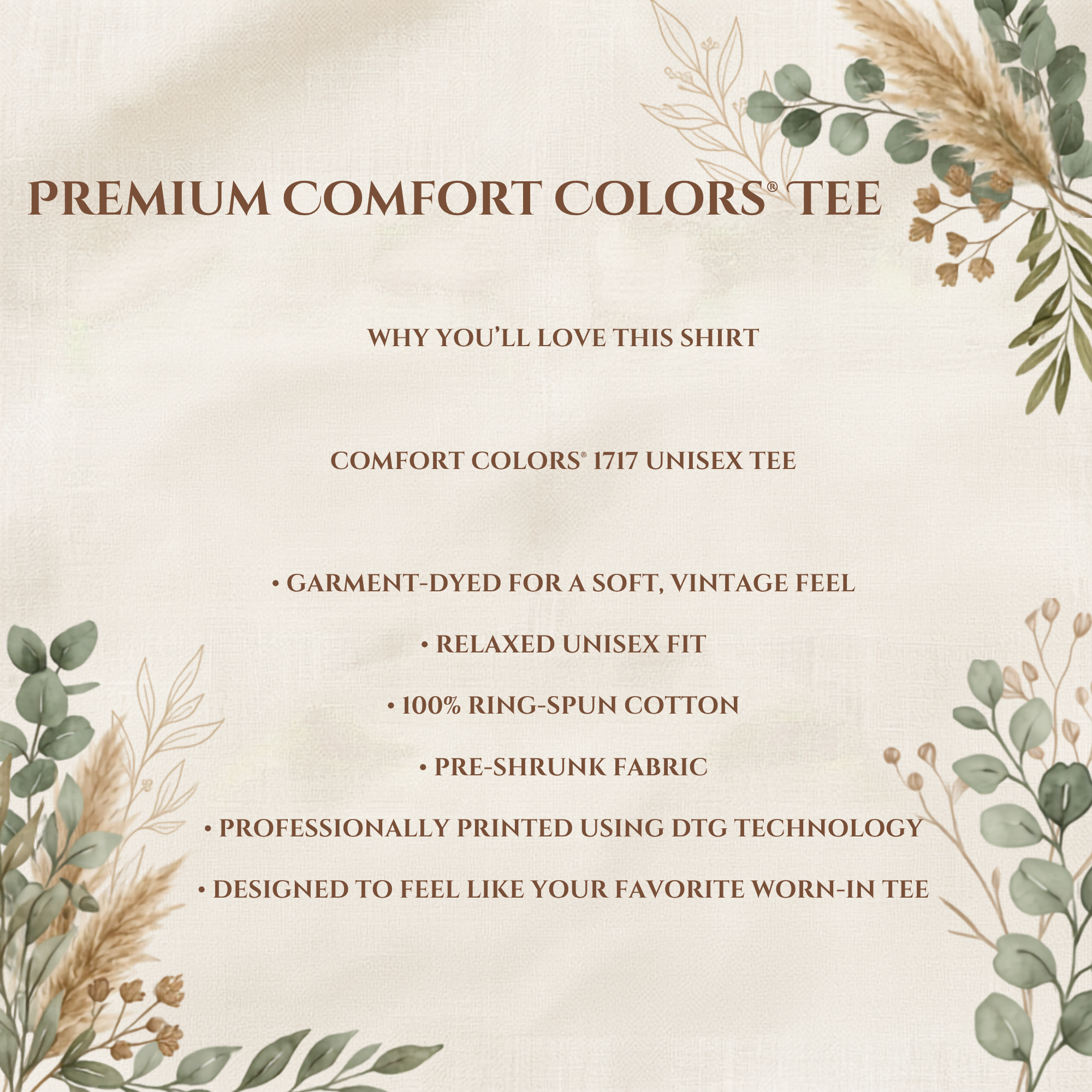 Comfort Colors 1717 unisex tee features premium fabric and professional printing.
