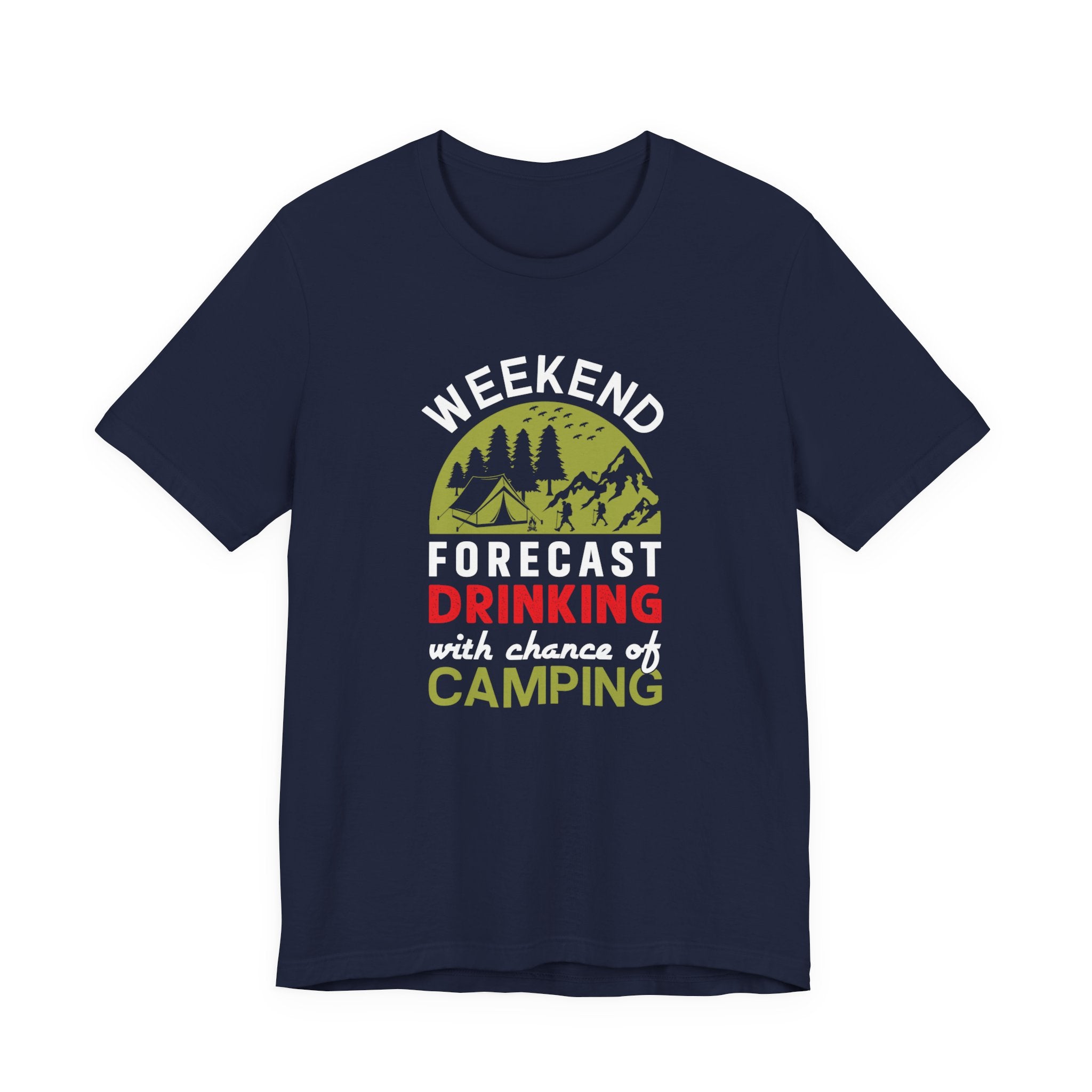 Vibrant Weekend Forecast Camping Tee